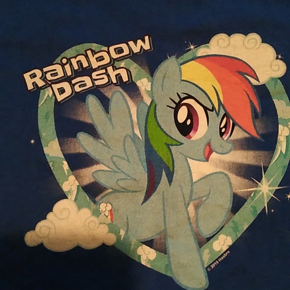 🌈 My Little Pony Rainbow Dash Tshirt Size 7 - Picture 2 of 4